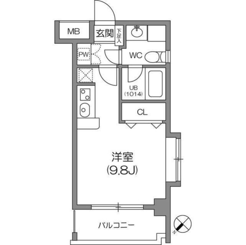 ルクレ森下レジデンス　906号室の間取り図