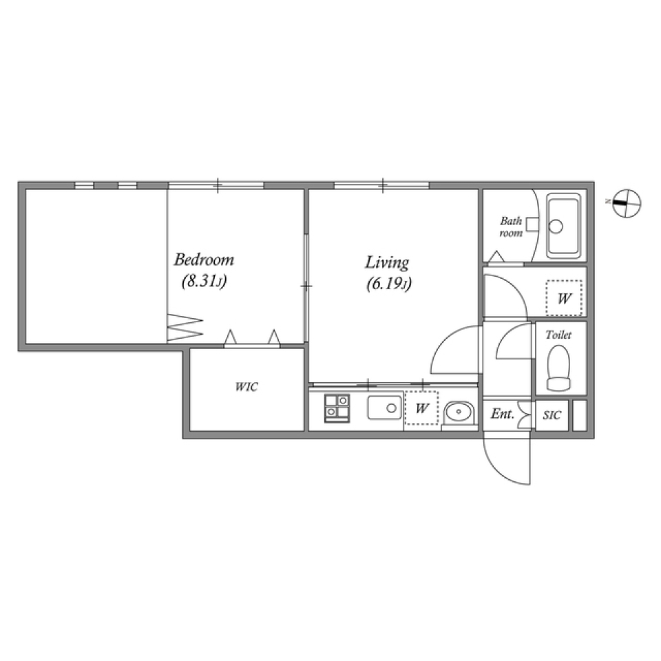 ＭＯＤＵＬＯＲ池上　101号室の間取り図