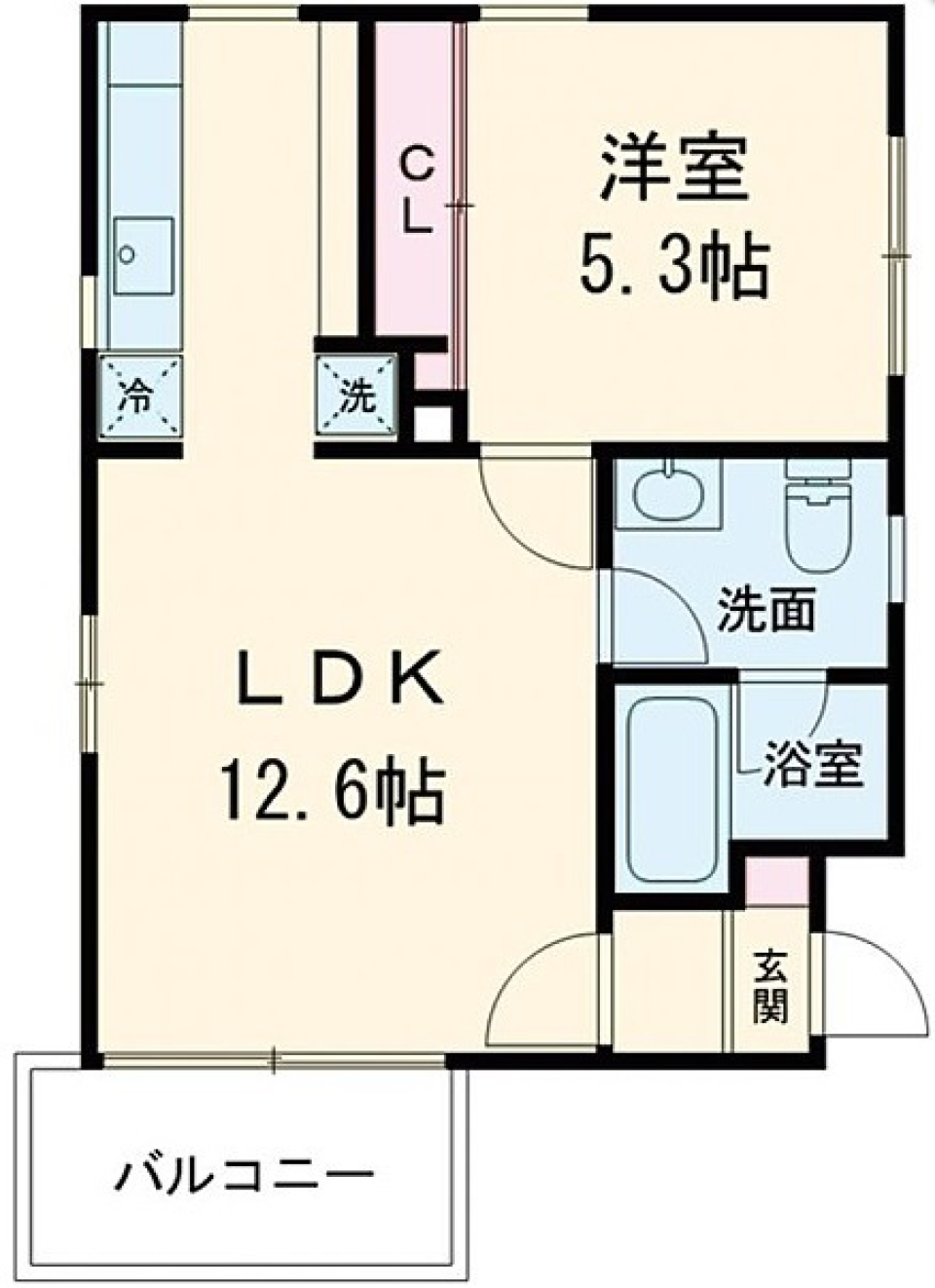 カサ・デ・ソル　102号室の間取り図