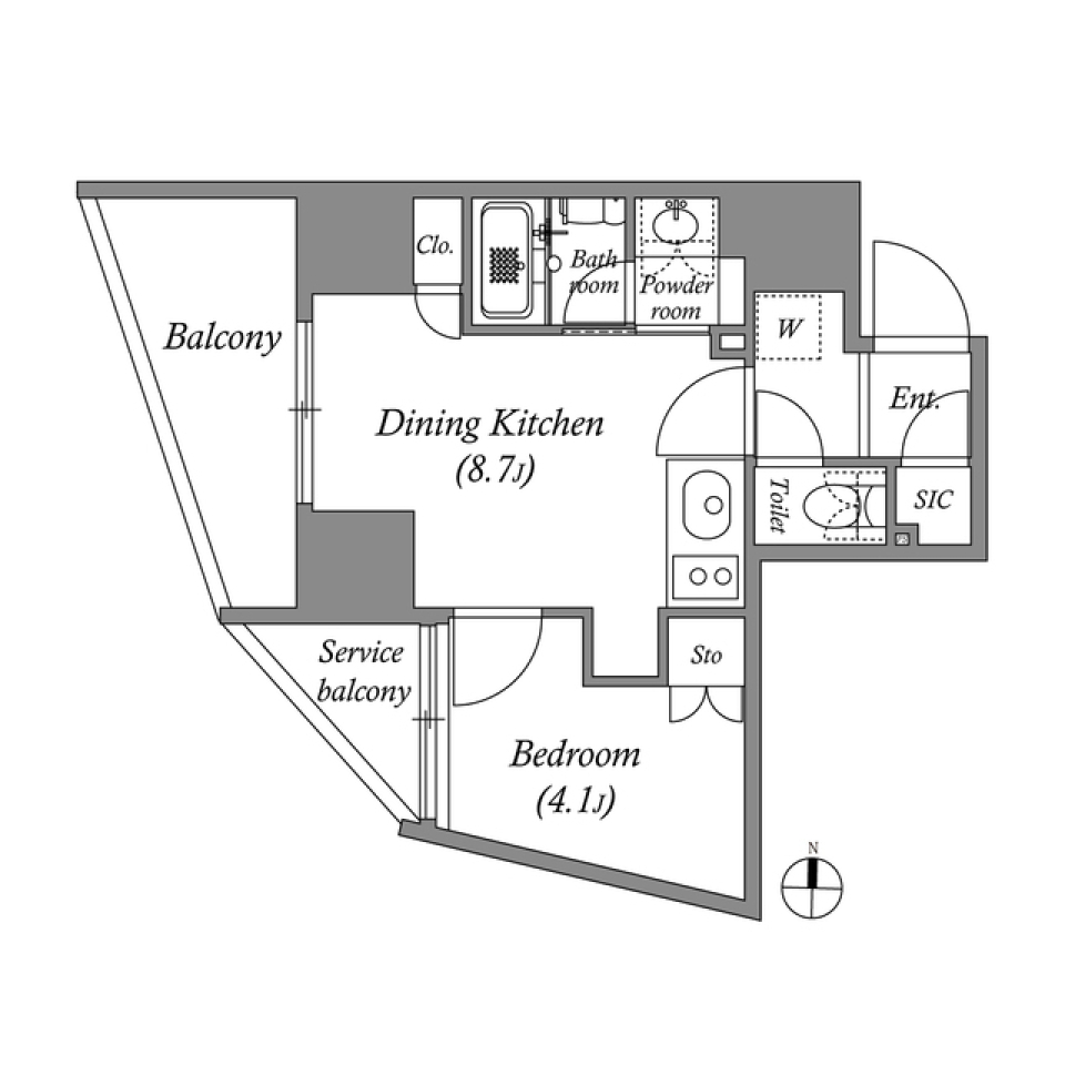 nido蔵前Avenue　0306号室の間取り図