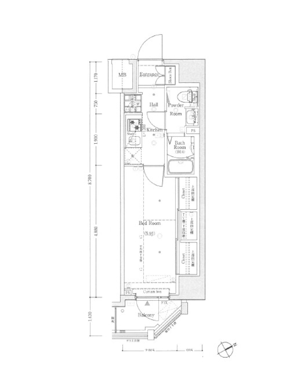 Log上野駅前／ログ上野駅前 904の間取り図