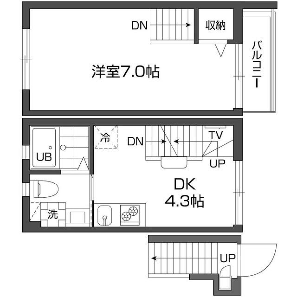 グランアセット西新宿 207の間取り図