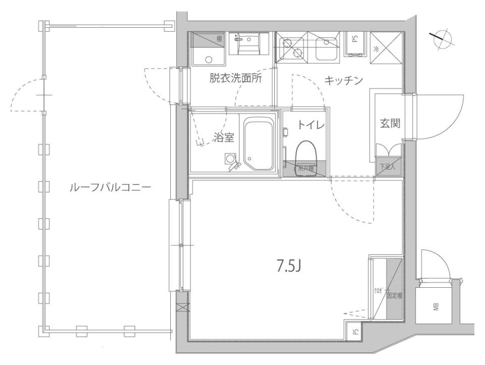 ハーモニーレジデンス品川高輪　401の間取り図