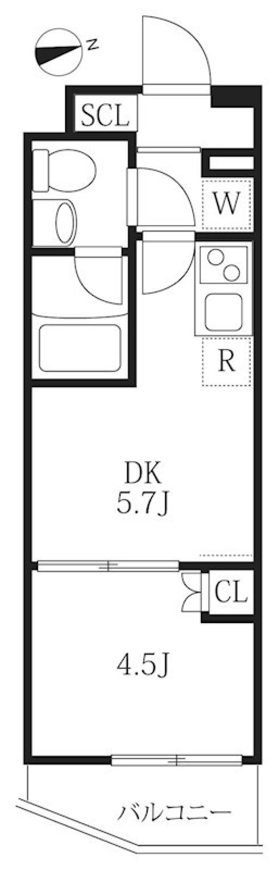 ハーモニーレジデンス神楽坂ヒルズファースト 502の間取り図