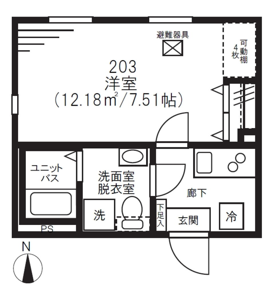 湯島レジデンス　0203の間取り図