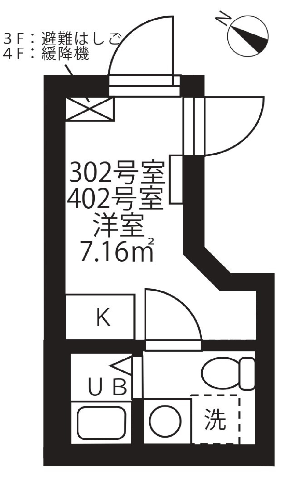 ザスカイ日本橋浜町　402の間取り図