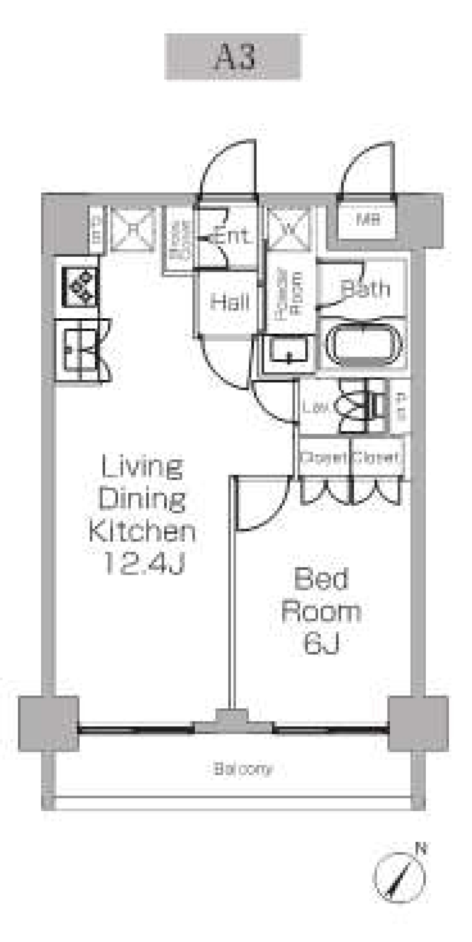 プラウドフラット三軒茶屋Ⅱ　111の間取り図