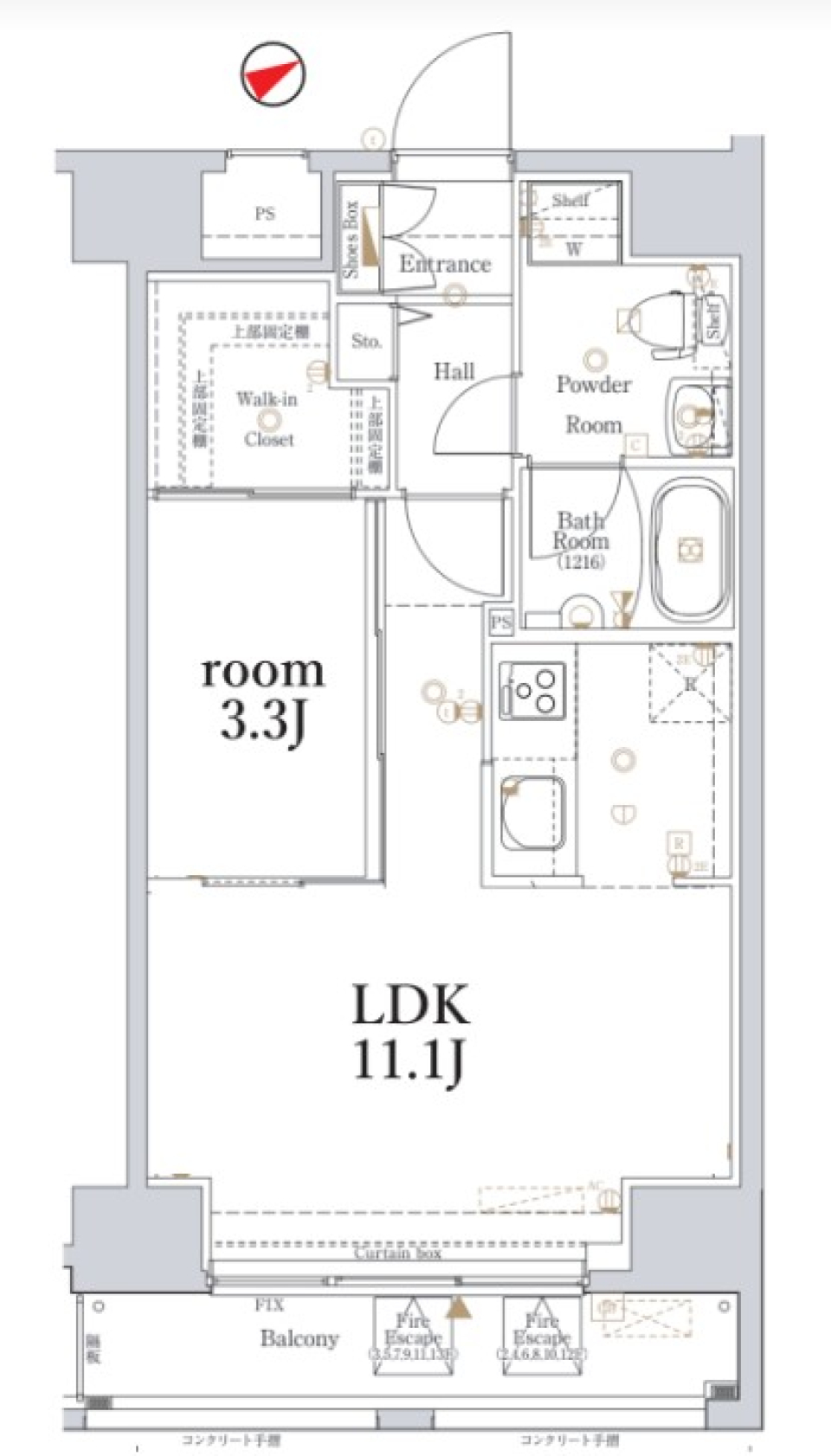 Log浅草／ログ浅草 303の間取り図