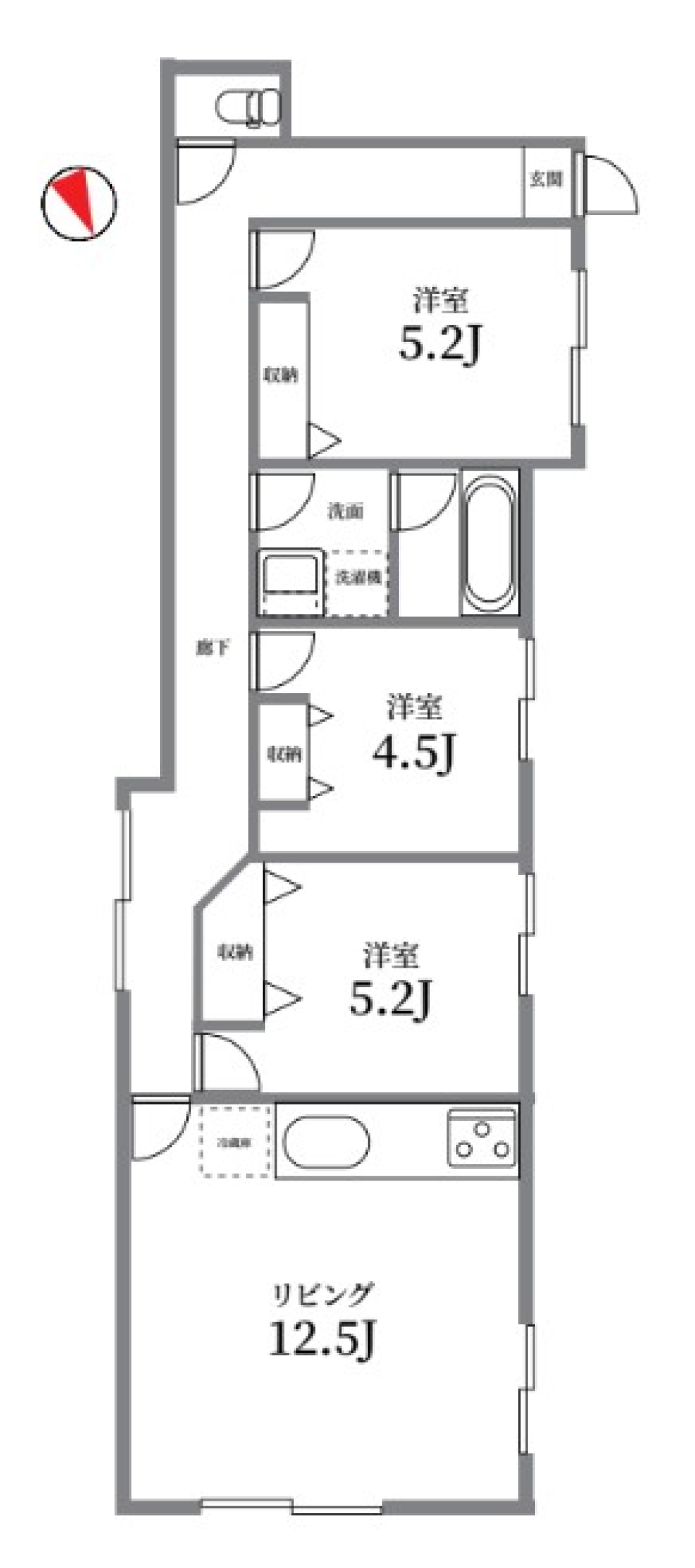 YTアベニュー　101号室の間取り図