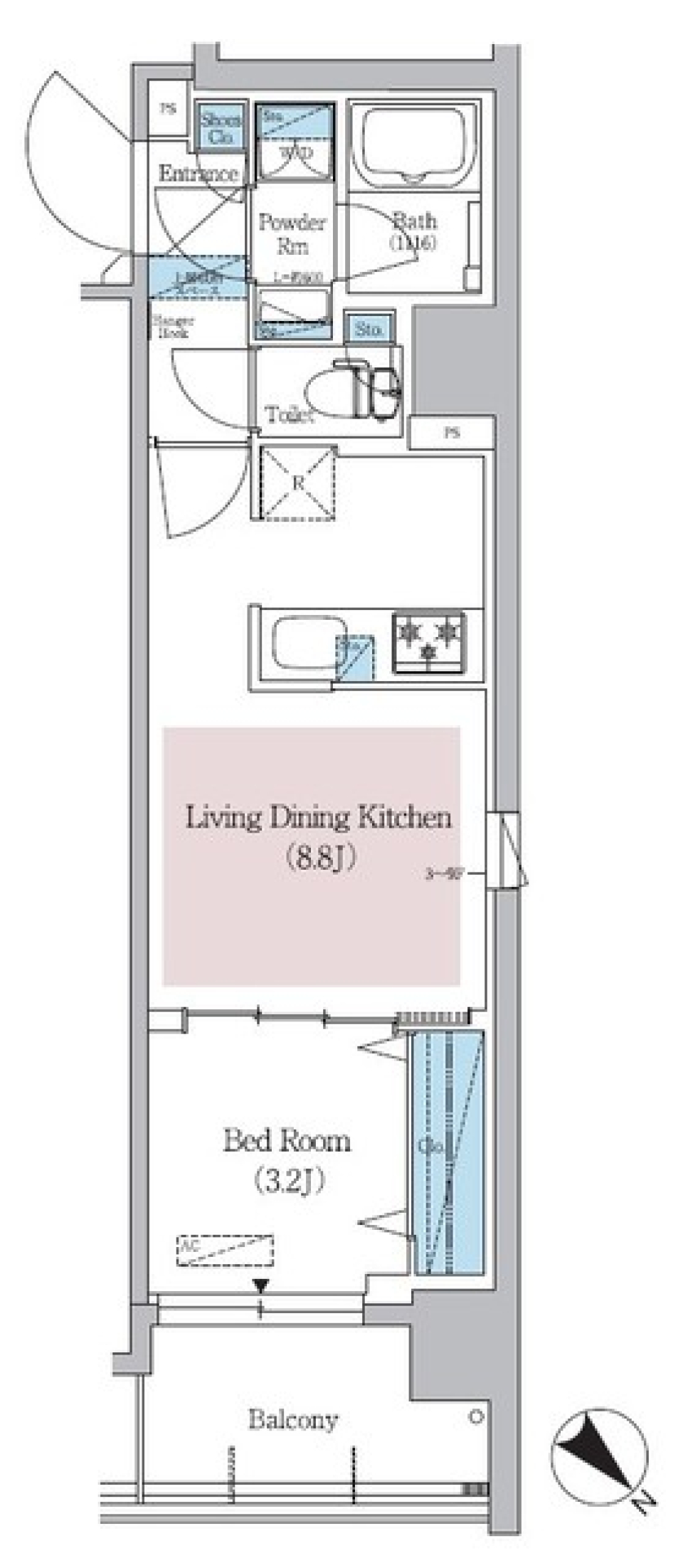 アーバネックス日本橋横山町　306号室の間取り図