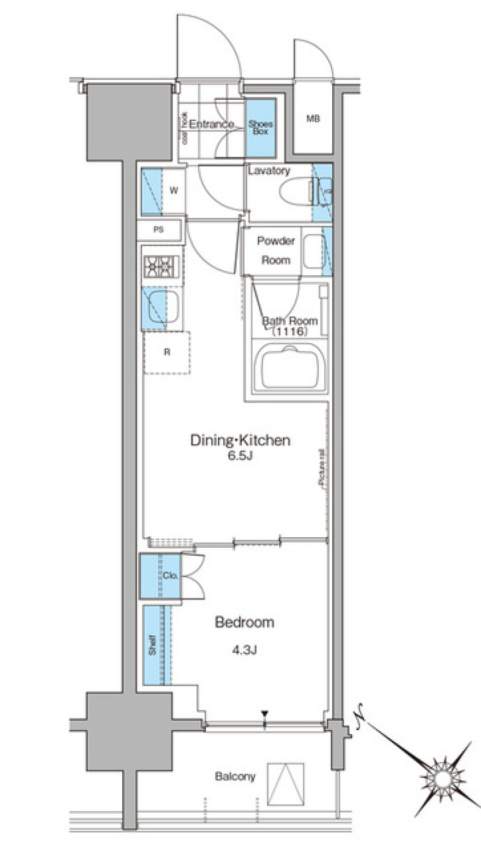 ルフォンプログレ西大井プレミア 703号室の間取り図