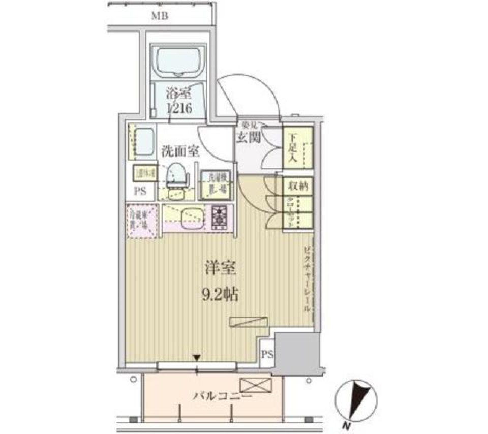 パークアクシス赤坂見附　1107号室の間取り図