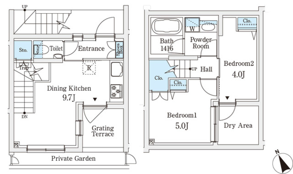 【新築】ＡＧＲＡＴＩＯ　ＴＥＲＲＡＣＥ　恵比寿　113号室の間取り図