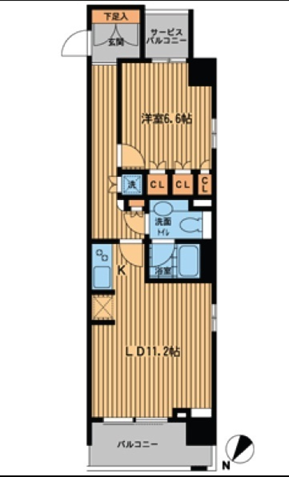 プライムアーバン日本橋横山町　1207号室の間取り図