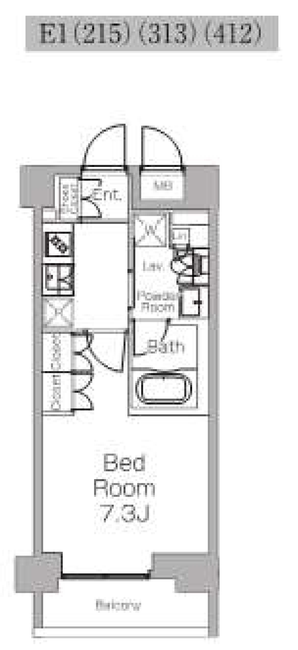 プラウドフラット三軒茶屋Ⅱ　412号室の間取り図