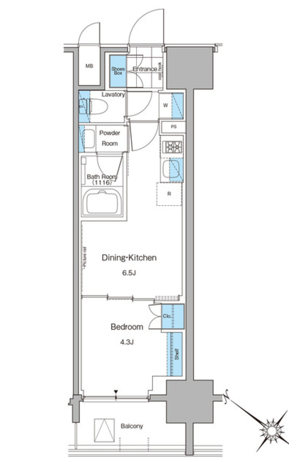 ルフォンプログレ西大井プレミア 502号室の間取り図