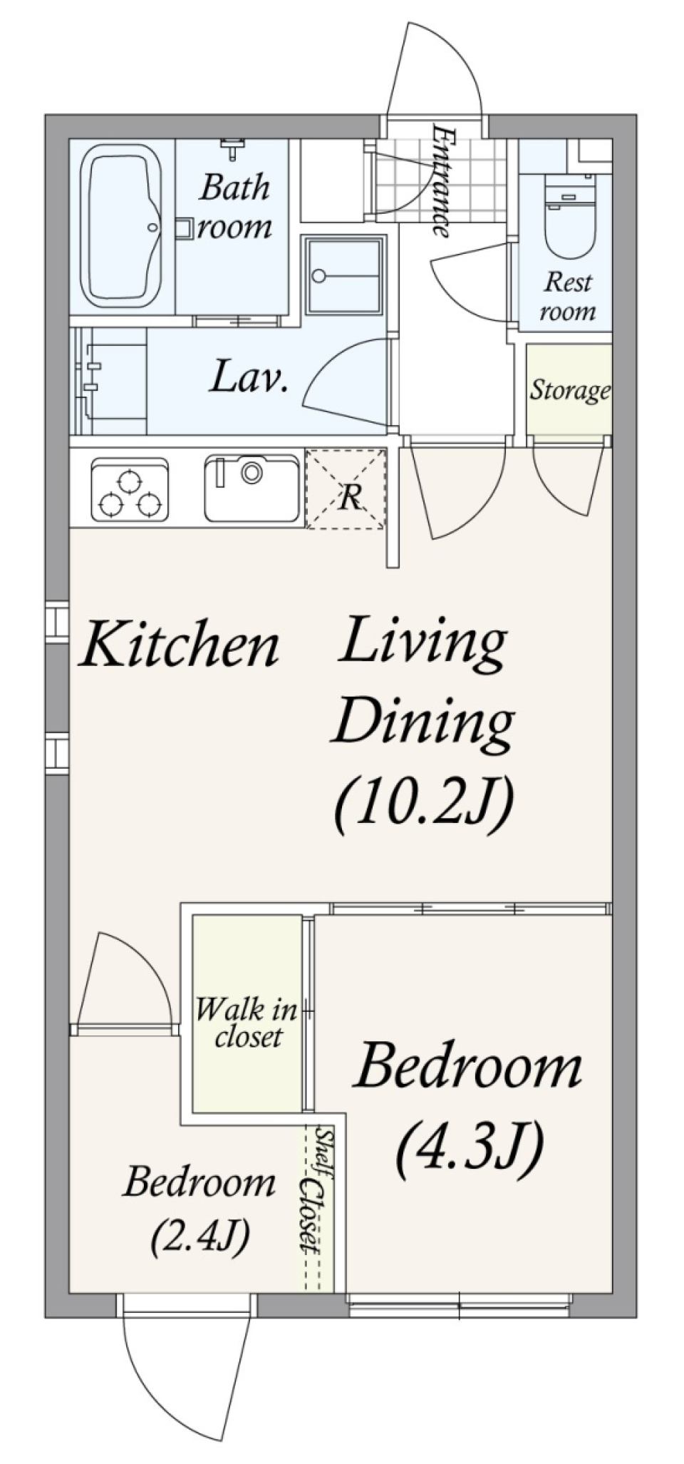 ＰＡＳＥＯ三軒茶屋Ⅱ　204号室の間取り図