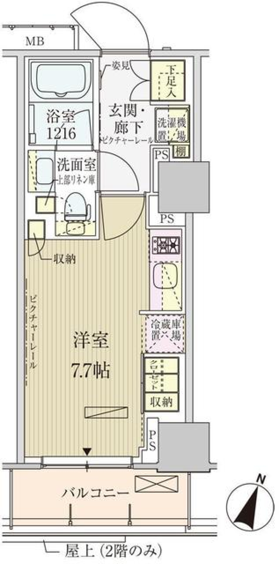 パークアクシス赤坂見附　703号室の間取り図