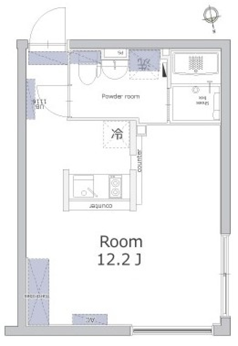 アレーロ西早稲田 208号室の間取り図