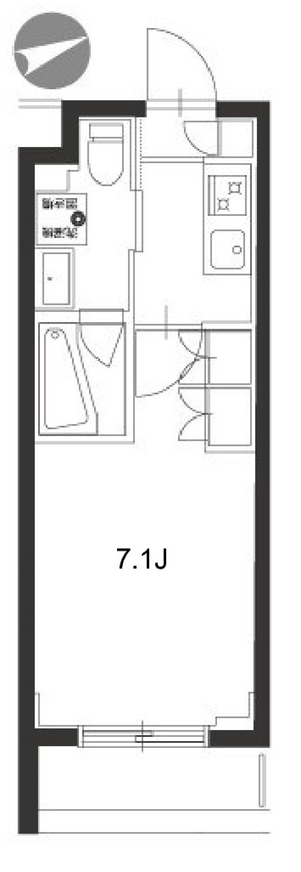 アジールコート品川中延 211号室の間取り図