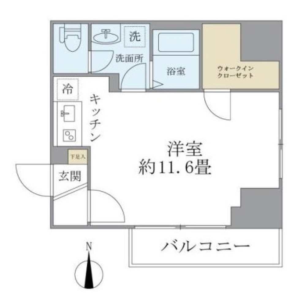 ヒューマンハイム新御徒町 1201号室の間取り図