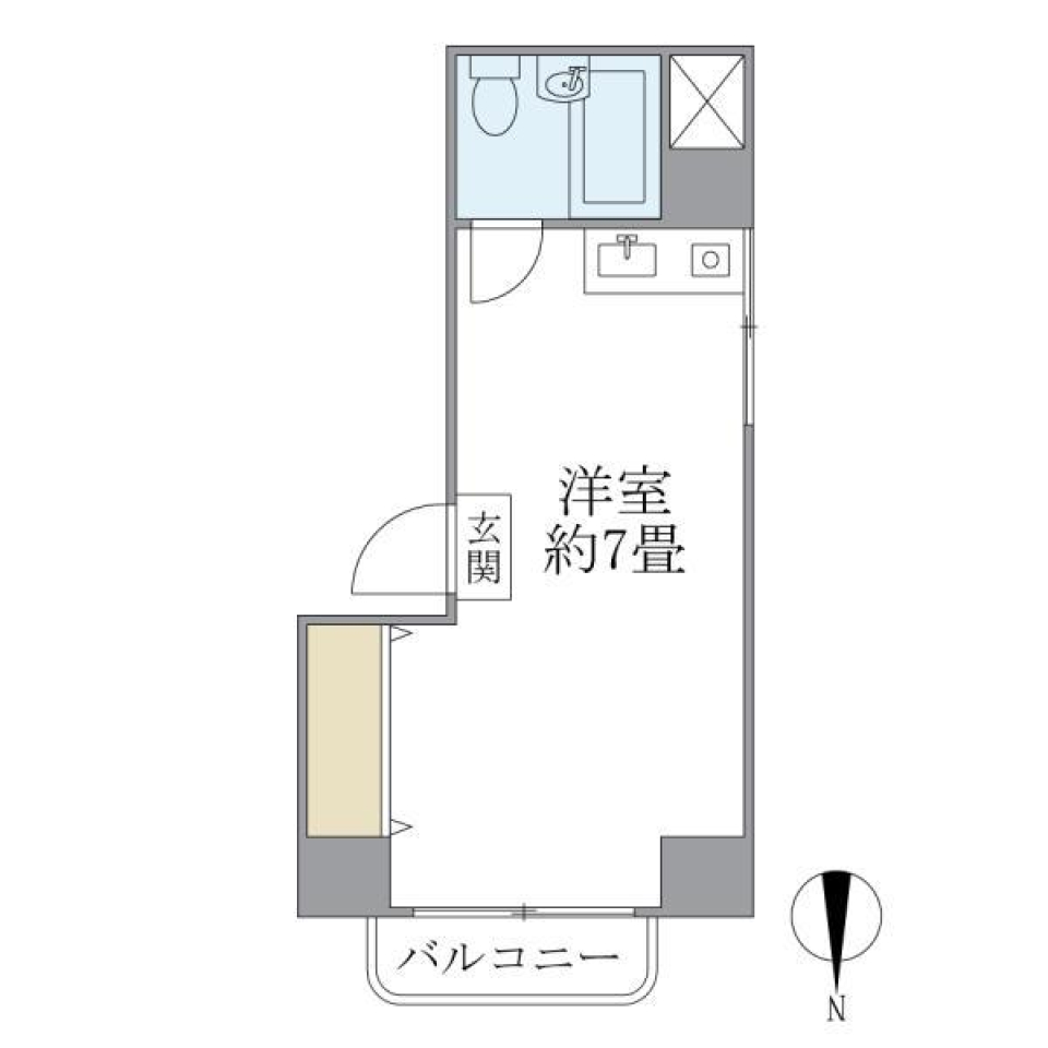 ハウスチェリー上馬 401号室の間取り図