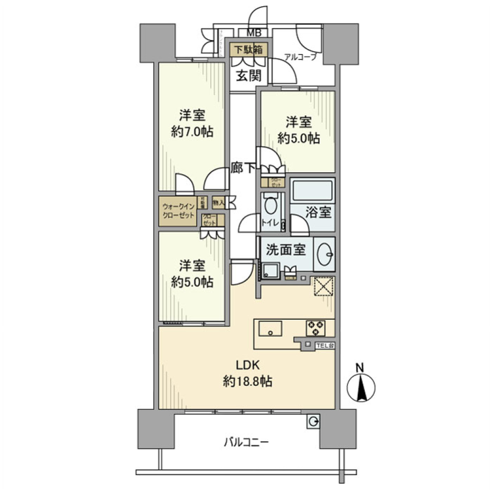 アルバックス岡崎駅東　1103の間取り図