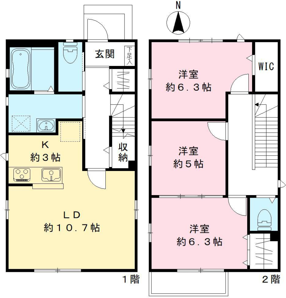 ロジェスティーズ　１号室の間取り図