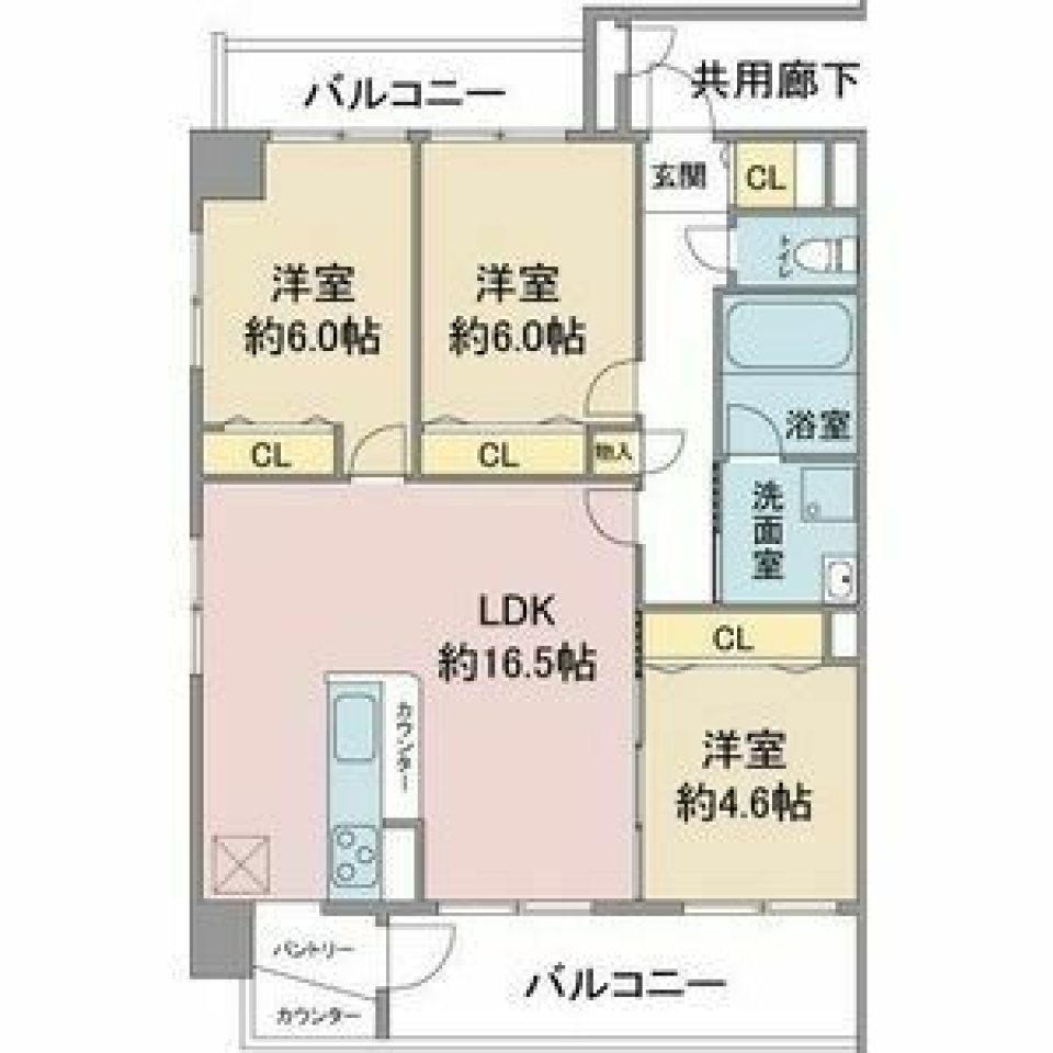 グランヒルズ猫洞　302の間取り図