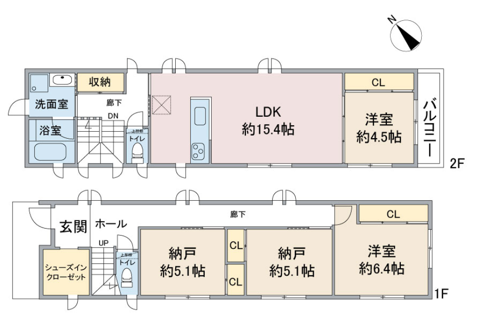 バンクーバー１１２７山野田　Bの間取り図