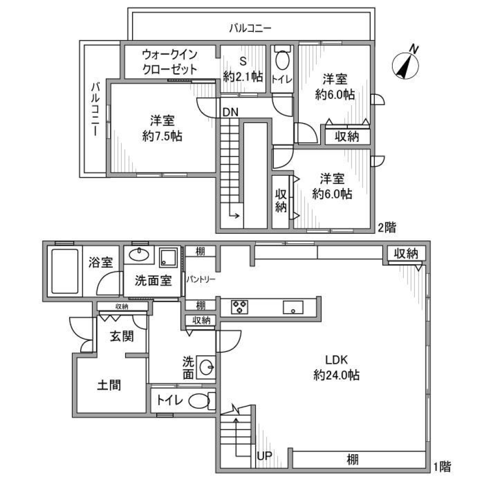 黒沢台３丁目戸建の間取り図