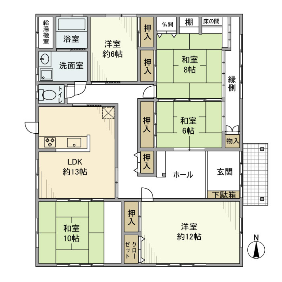 保見町南山戸建の間取り図