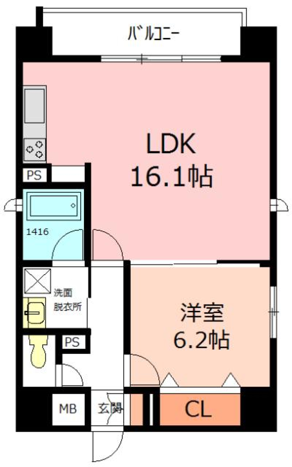 スリーアイランドタワー丸の内　401の間取り図