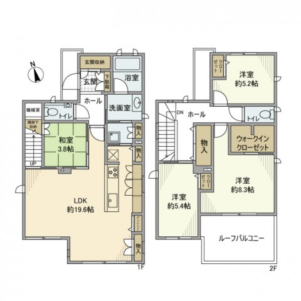 三好丘旭１丁目戸建の間取り図