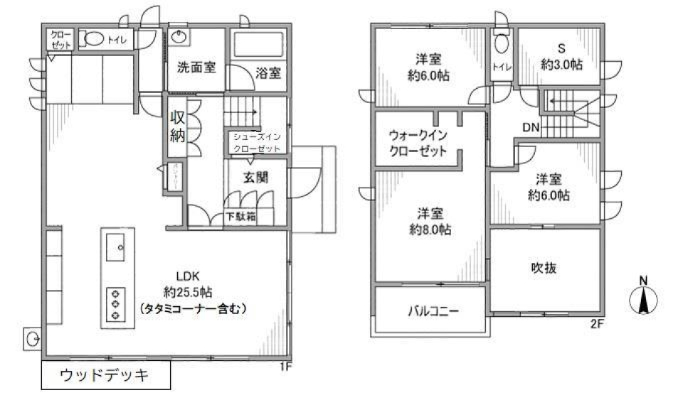 荒尾町山王前戸建の間取り図