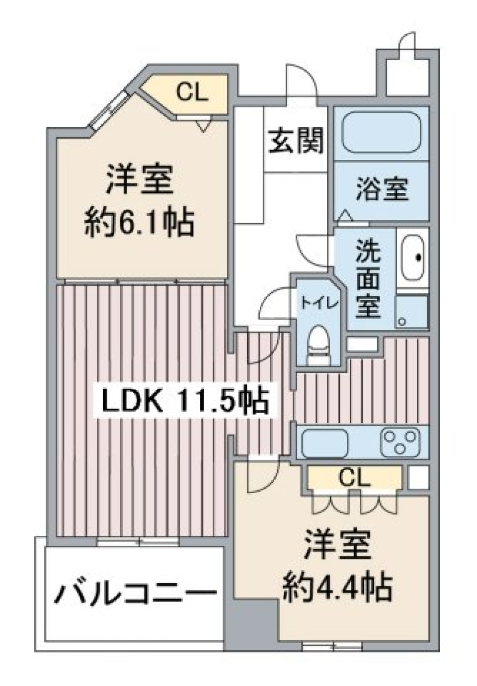 アップルパレス丸の内　707の間取り図