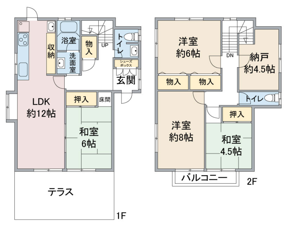 白山貸家 1の間取り図