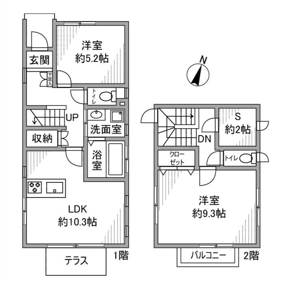 表山３丁目戸建の間取り図