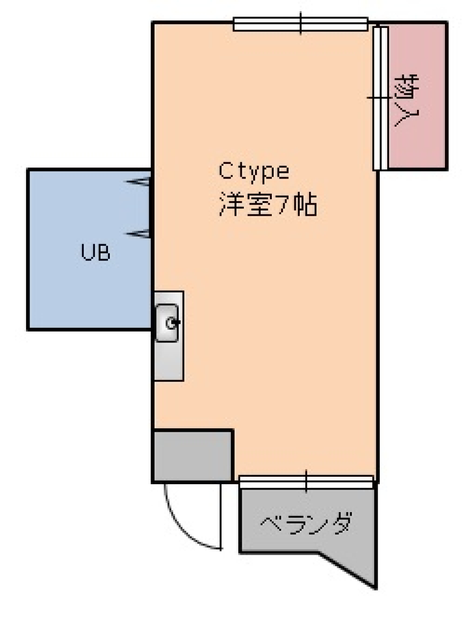 グレイス妙音通 2Cの間取り図