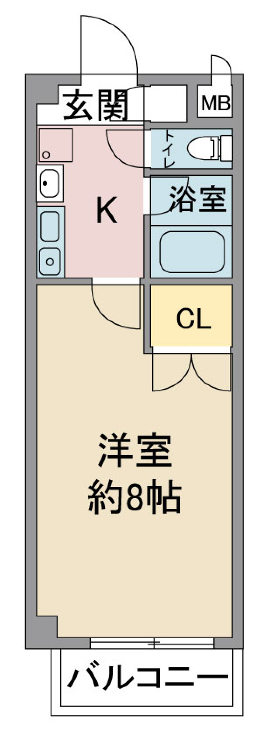 レージュ松原 103号室の間取り図