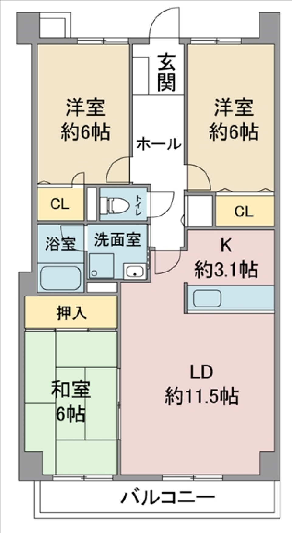 グランハート 502号室の間取り図