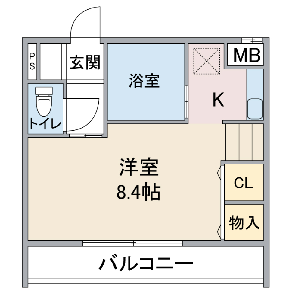 Ａｐｔ．浄心　302の間取り図