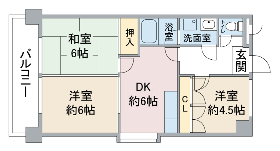 コーポラス塚田　201の間取り図