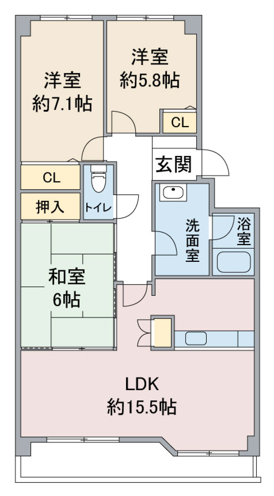 エスペランサⅡ　403の間取り図