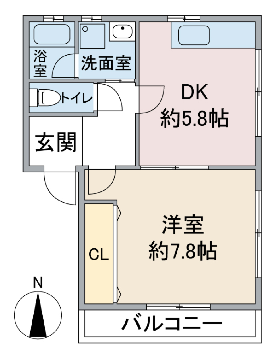 エクレール春里　101の間取り図