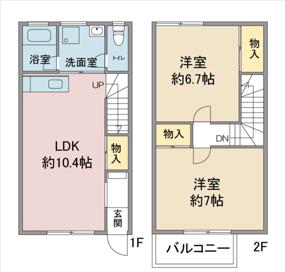 アプトエーデルワイス　Dの間取り図