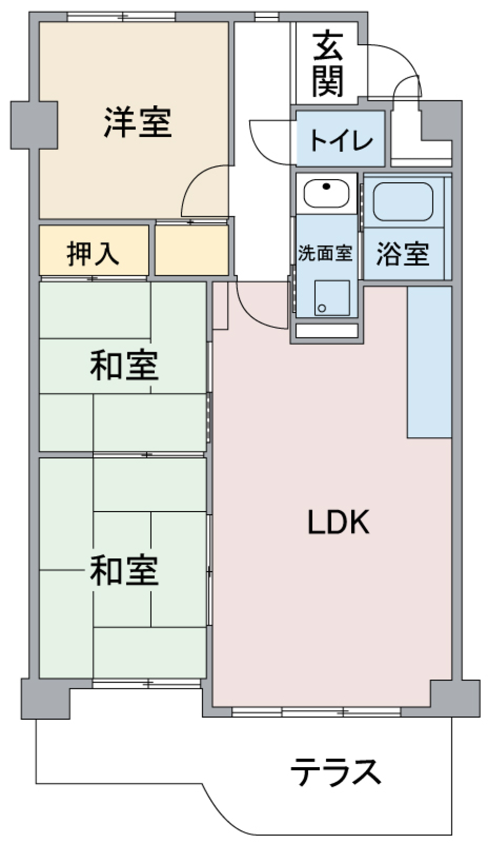 ユニーブル薬師山　102の間取り図