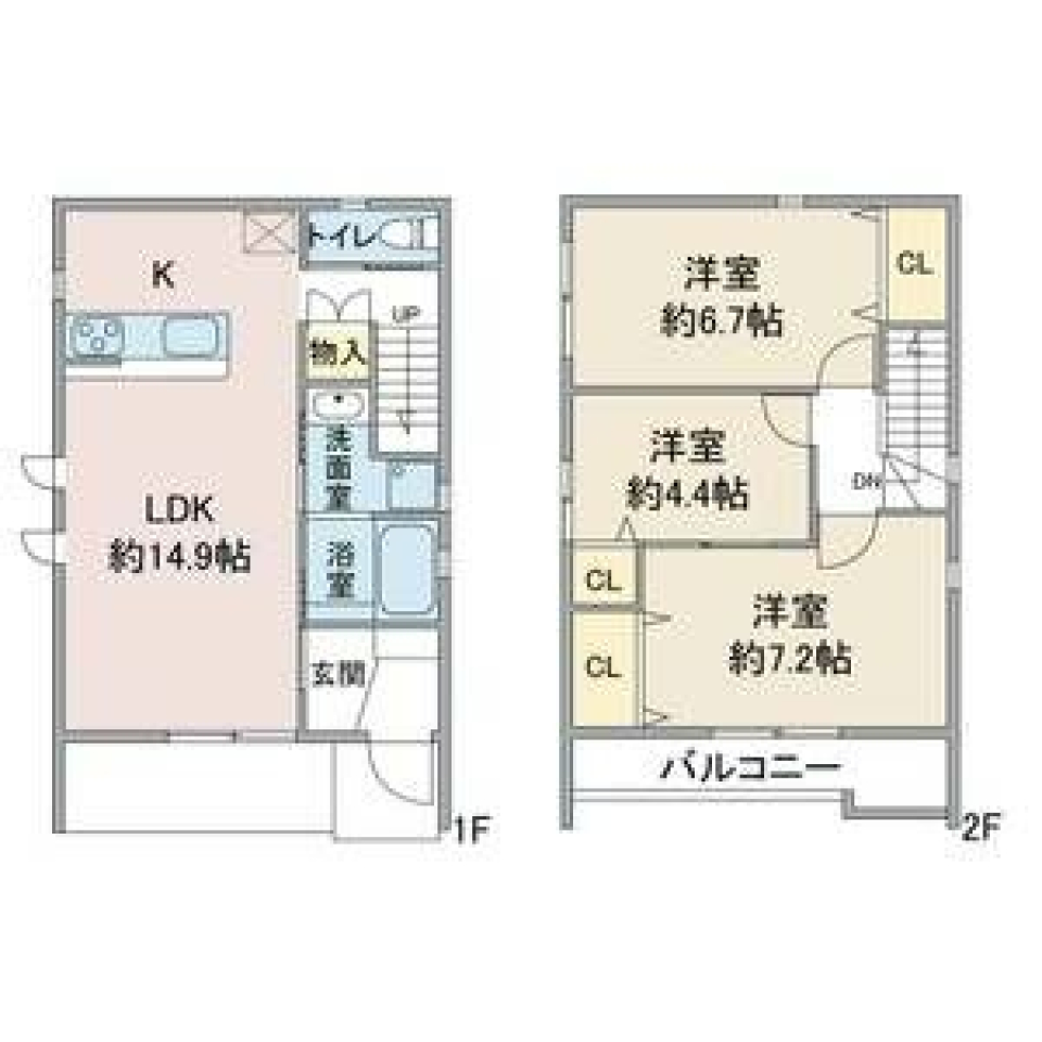 ドルチェ勝川　Aの間取り図