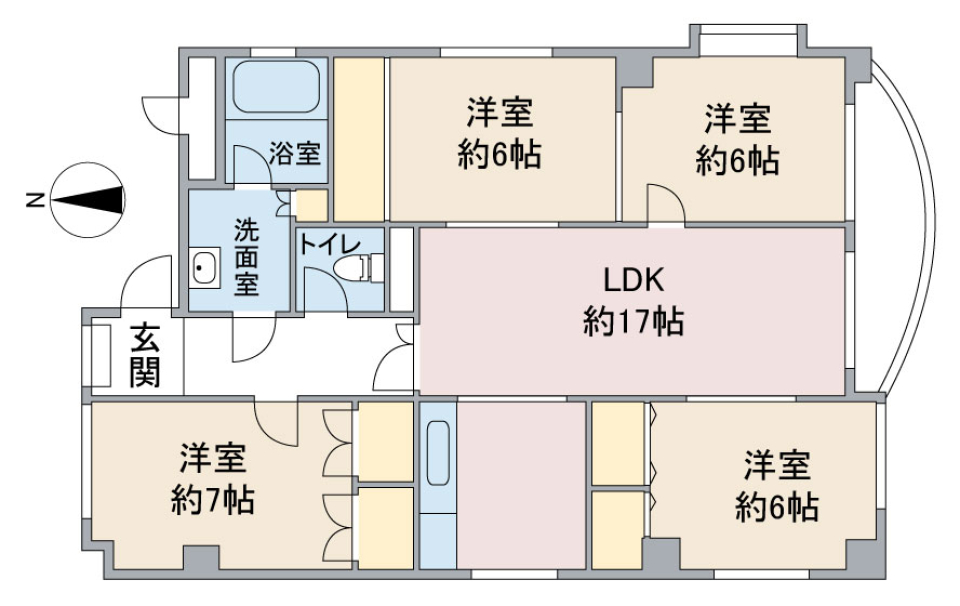 サンハイツ一社　201の間取り図