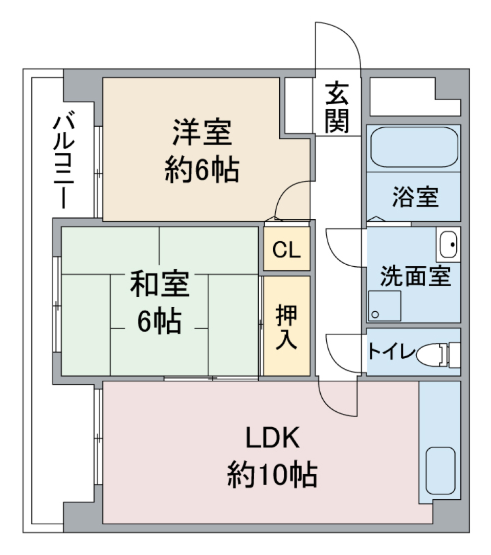 ヴェルドゥーレ．一社　203の間取り図